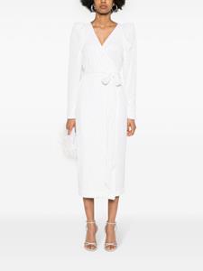rotatebirgerchristensen ROTATE BIRGER CHRISTENSEN Midi-wikkeljurk met pailletten - Beige