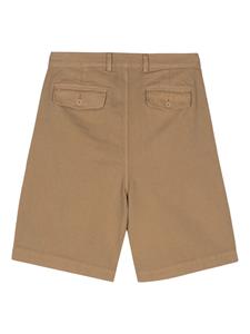 Sunflower pleated twill bermuda shorts - Beige