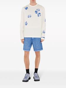 Burberry Linnen shorts met applicatie - Blauw