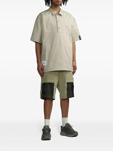 izzue Bermuda shorts met mesh vlakken - Groen
