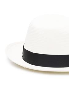 Borsalino Hoed met strikdetail - Wit