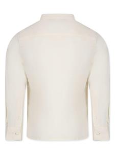 Emporio Armani Kids Shirt met bandkraag van biologisch katoen - Beige