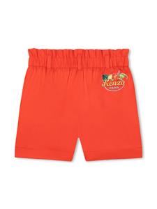 kenzokids Kenzo Kids Katoenen shorts met geborduurd logo - Oranje