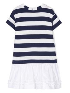 Monnalisa Gestreepte blousejurk - Wit