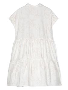 Brunello Cucinelli Kids floral-print cotton dress - Wit