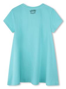 kenzokids Kenzo Kids Katoenen hoodie met tijgerprint - Blauw