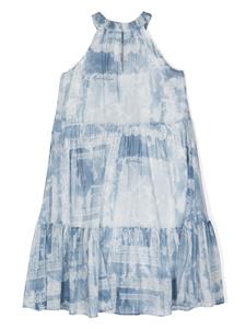 ermannoscervinojunior Ermanno Scervino Junior Jurk met bloemenprint - Blauw