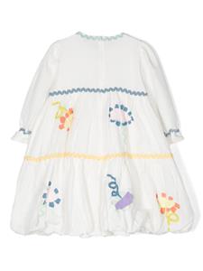stellamccartneykids Stella McCartney Kids Jurk met geborduurde bloemen - Wit