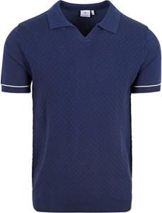 Blue Industry Knitted Poloshirt Riva Navy