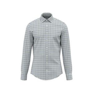 seidensticker Businesshemd Slim Slim Langarm Button-Down-Kragen Karo