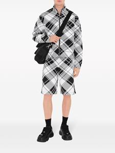 Burberry Mid waist geruite shorts - Grijs