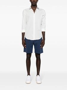 Canali Mid waist chino shorts - Blauw