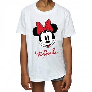 Disney meisjes Minnie Mouse gezicht katoenen T-shirt 12-13 wit