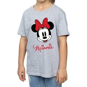 Disney meisjes Minnie Mouse gezicht T-shirt 12-13 grijs