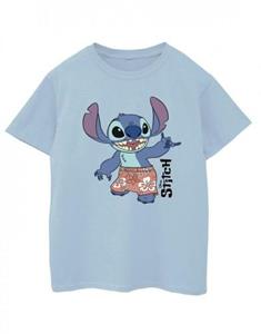 Disney meisjes Lilo & Stitch Bermudashort katoenen T-shirt 5-6 Years wit