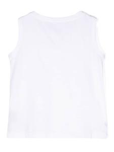 Monnalisa Mouwloze top met oversized strik - Wit