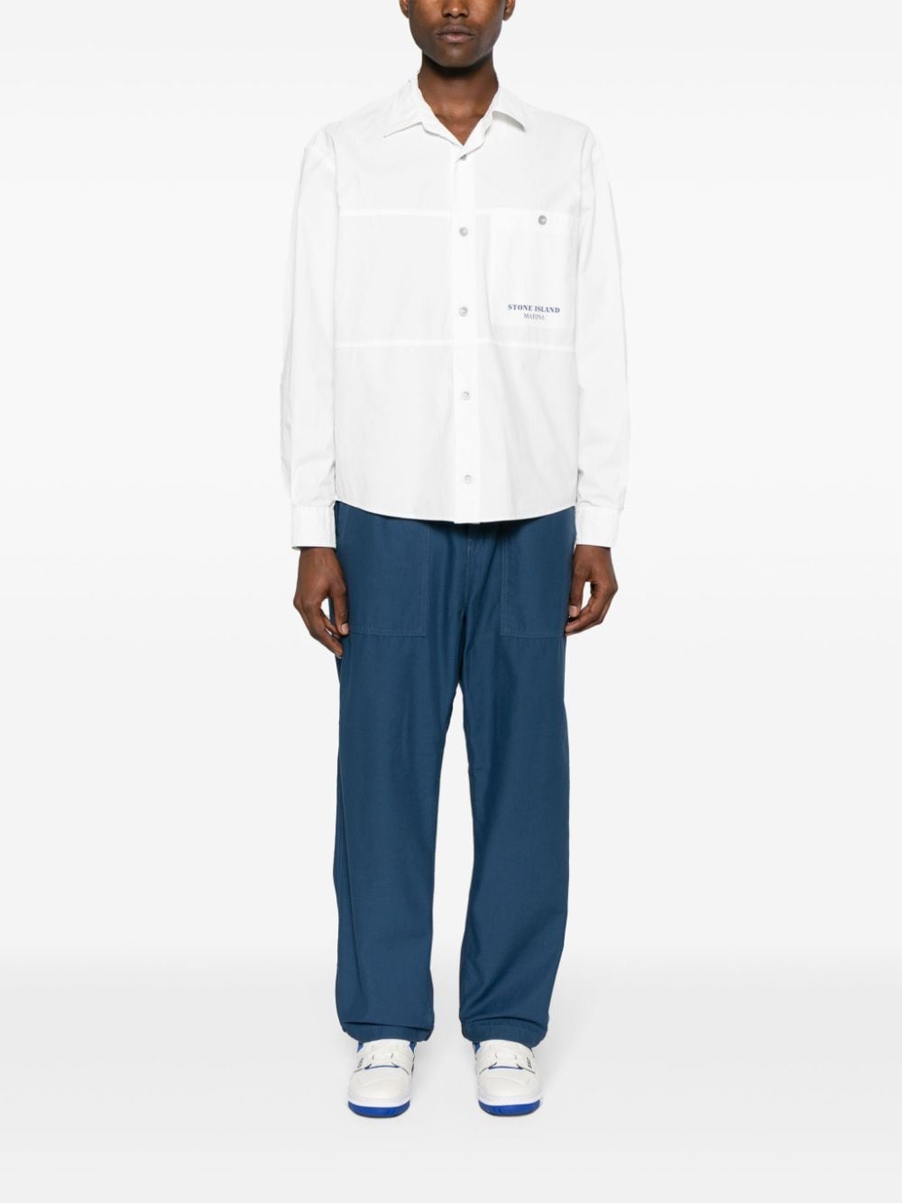 Carhartt WIP Hayworth mid waist broek met toelopende pijpen - Blauw