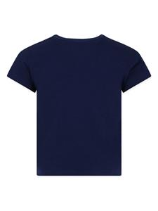 Petit Bateau logo-embroidered cotton T-shirt - Blauw