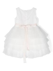 Mimilù Jurk met bloemenpatch - Wit