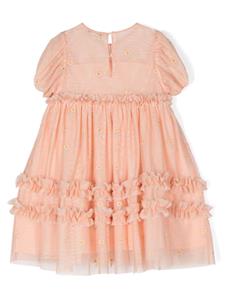 stellamccartneykids Stella McCartney Kids Jurk met geborduurde bloemen - Oranje