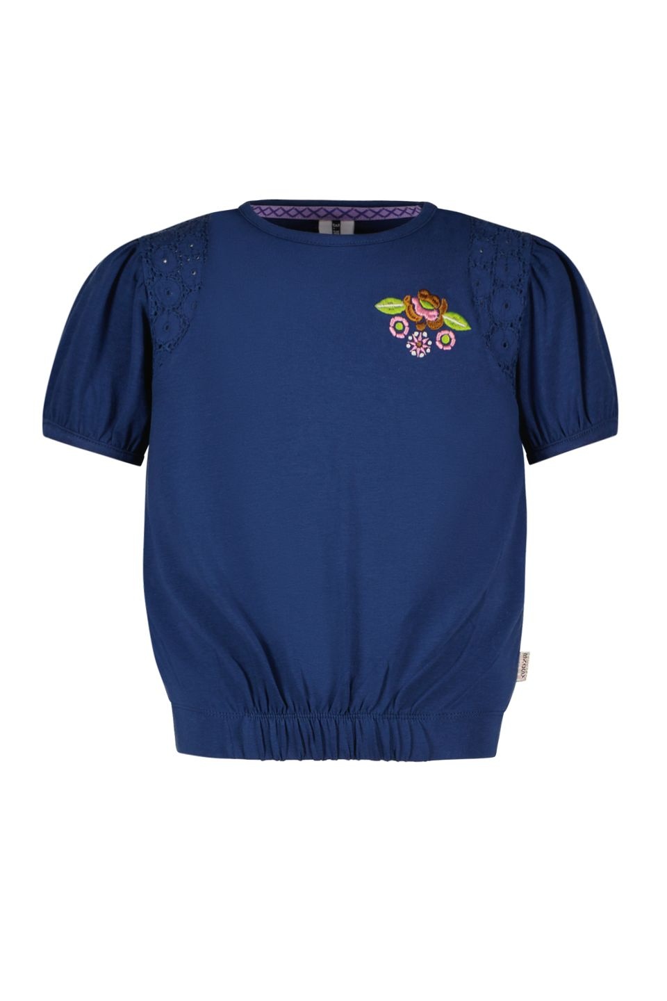 B.Nosy Meisjes t-shirt - Guusje - Lake blauw