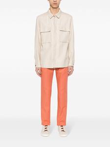 jacobcohën Jacob Cohën Scott broek met visgraatpatroon en toelopende pijpen - Oranje