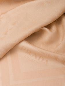 Prada Symbole sjaal met logo jacquard - Beige