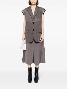 sacai Geruite rok - Grijs