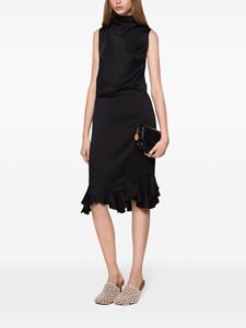 stellamccartney Stella McCartney Midi-rok met ruches - Zwart