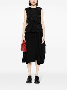 Comme Des Garçons wool draped midi skirt - Zwart