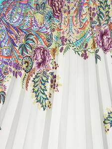 ETRO Plooirok met bloemenprint - Blauw