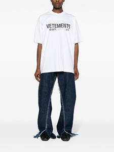 VETEMENTS Katoenen T-shirt met logoprint - Wit