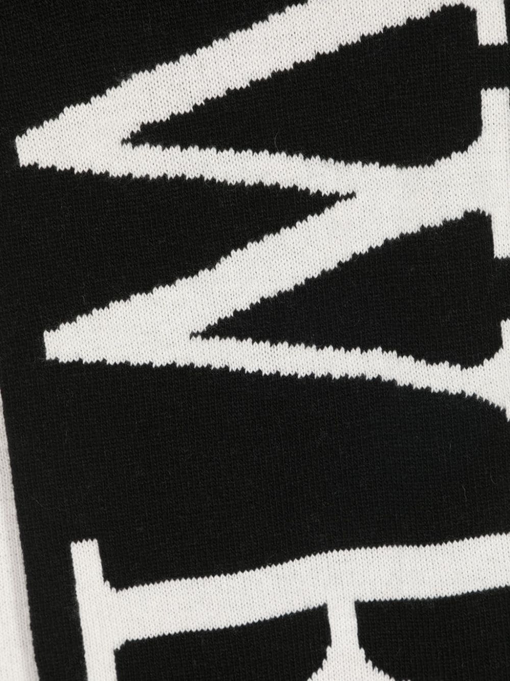 ARTE Sjaal met logo-intarsia - Zwart