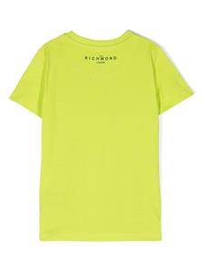 John Richmond Junior Katoenen T-shirt met logopatch - Groen