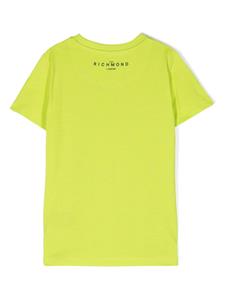 johnrichmondjunior John Richmond Junior Katoenen T-shirt met logopatch - Groen