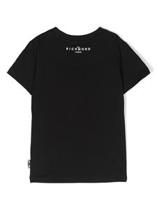 johnrichmondjunior John Richmond Junior Katoenen T-shirt met logoprint - Zwart