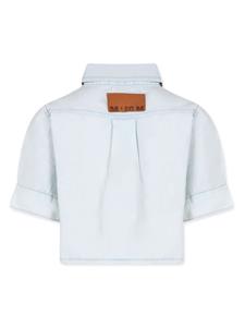 msgmkids MSGM Kids Cropped shirt met geborduurd logo - Blauw