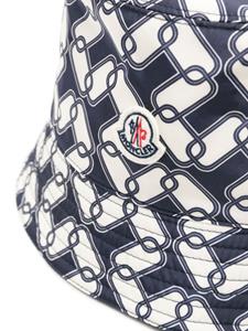 Moncler Vissershoed met kettingprint - Blauw