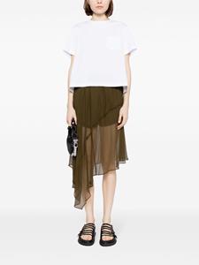 sacai Semi-doorzichtige rok - Groen