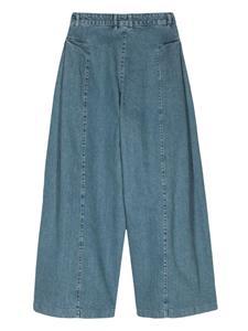 REMAIN Mis waist jeans met wijde pijpen - Blauw