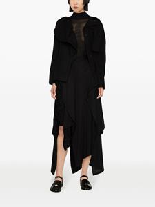 yohjiyamamoto Yohji Yamamoto Asymmetrische maxi-rok - Zwart