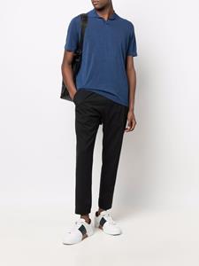Drumohr Poloshirt met V-hals - Blauw