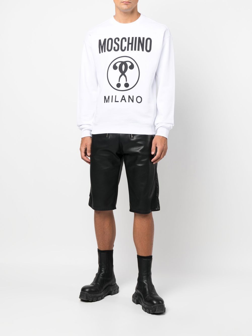 Moschino Sweater met logoprint - Wit