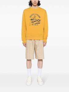 maisonkitsuné Maison Kitsuné Katoenen sweater met print - Geel
