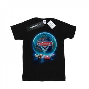 Disney Boys Cars Globe filmposter T-shirt 5-6 Years zwart