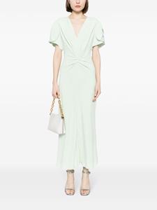 victoriabeckham Victoria Beckham Midi-jurk met ruches - Groen