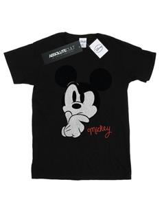 Disney jongens Mickey Mouse Distressed Ponder T-shirt 12-13 zwart