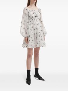 b+ab Mini-jurk met abstracte print - Wit