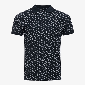 Unsigned heren polo met bloemenprint donkerblauw