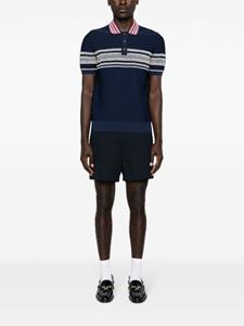 walesbonner Wales Bonner Poloshirt met streepdetail - Blauw